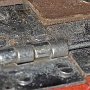 glove box hinge/screws (chrome, countersunk and flat)